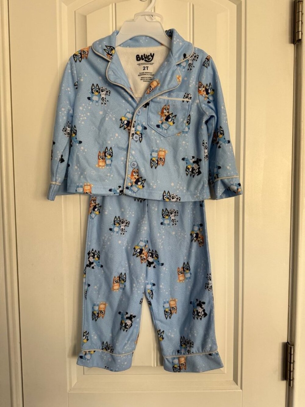 2T Bluey & friends flannel toddler Pajamas